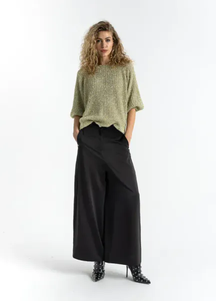 SHINY WIDE PANTS