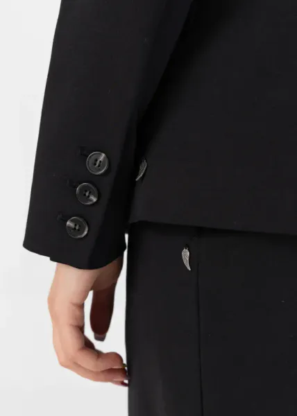DOUBLE-BREASTED BLAZER WITH PRACTICAL DETAILS 