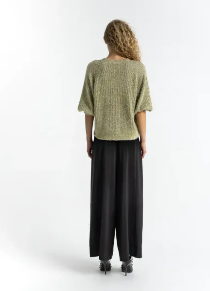 SHINY WIDE PANTS