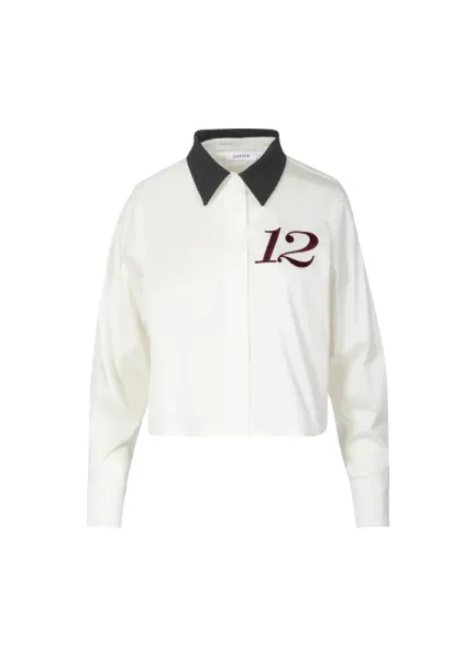 SHIRT WITH RIB COLLAR