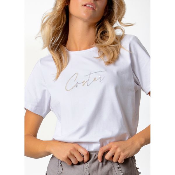 T-SHIRT WITH COSTER EMBROIDERY