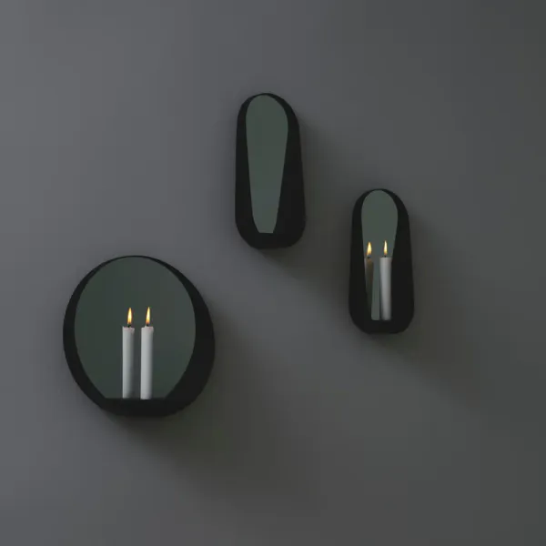 GLIM CANDLE MIRROR ROUND